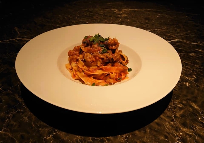 「l’Eclat 銀座おのでら」手打ち生パスタ (一例・タリアテッレ)