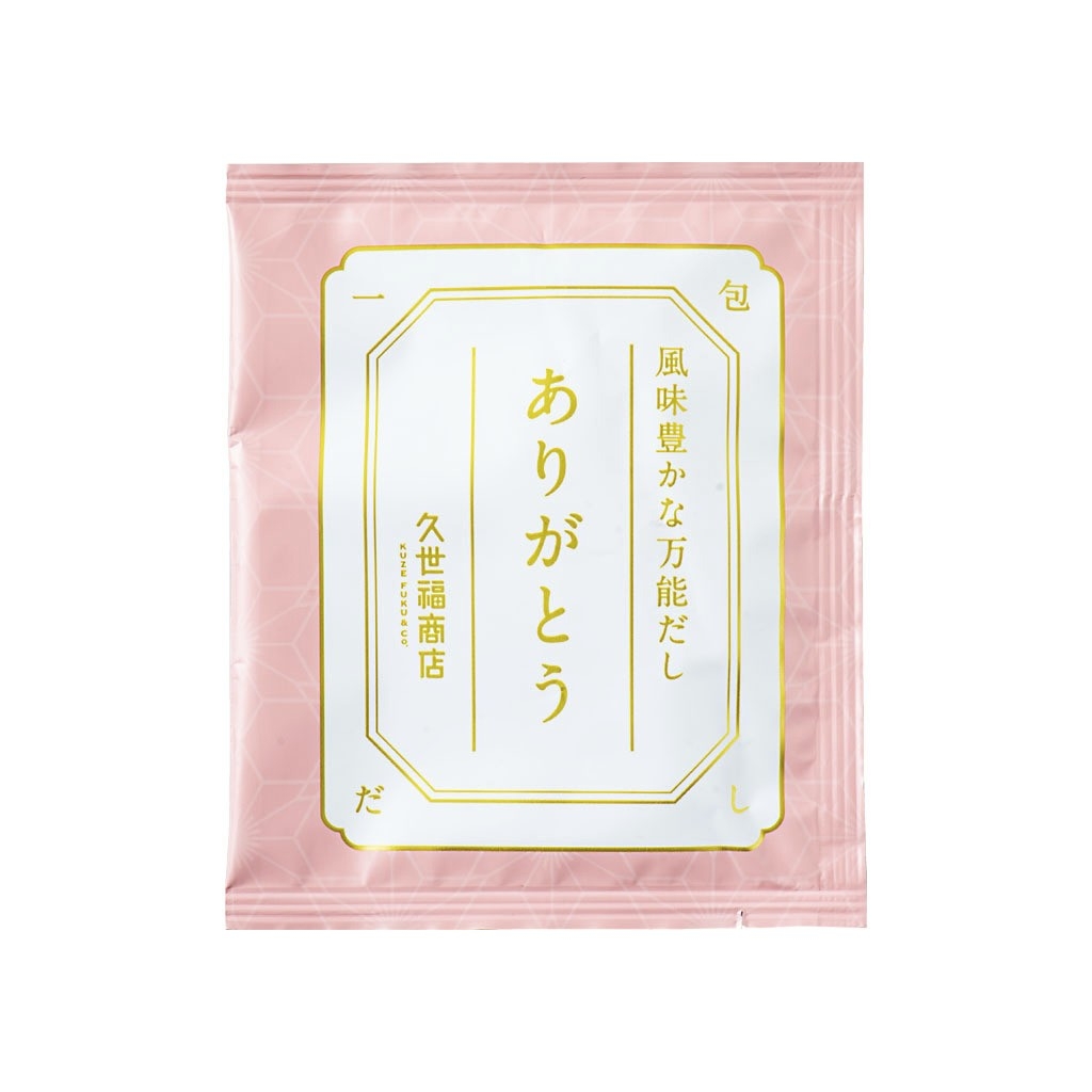 風味豊かな万能だし ありがとう(一包) 140円:(税込)