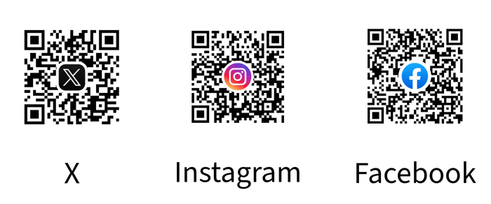 100周年記念各種公式SNSのQR