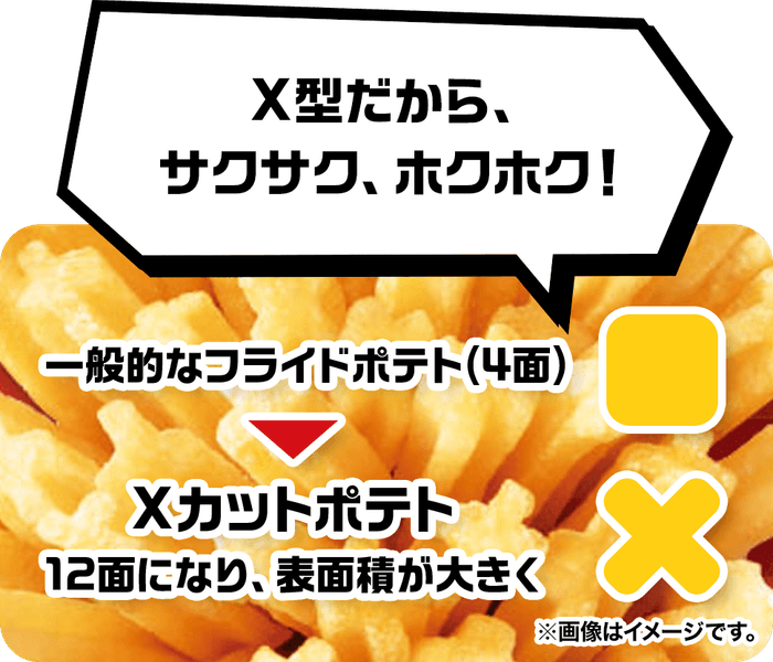 Xフライドポテト 販促画像