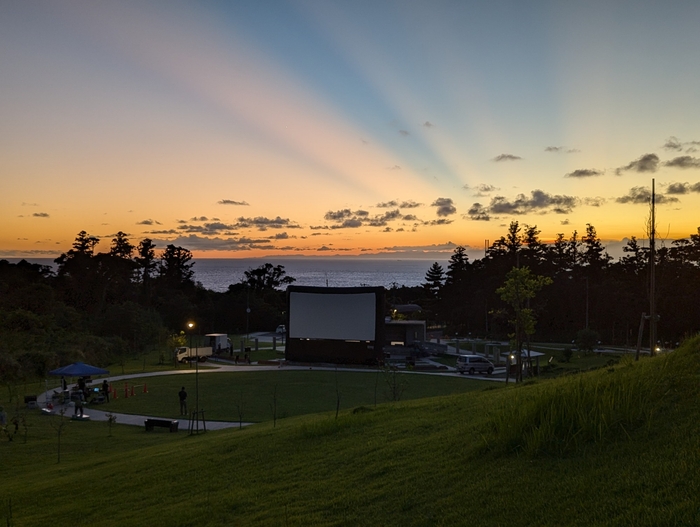 抜群のロケーションでの映画鑑賞
