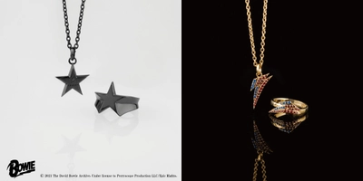 ロックスター“デヴィッド・ボウイ”の 公式シルバーアクセサリーが登場！ 稲妻のペンダントやリングなど4種を発売