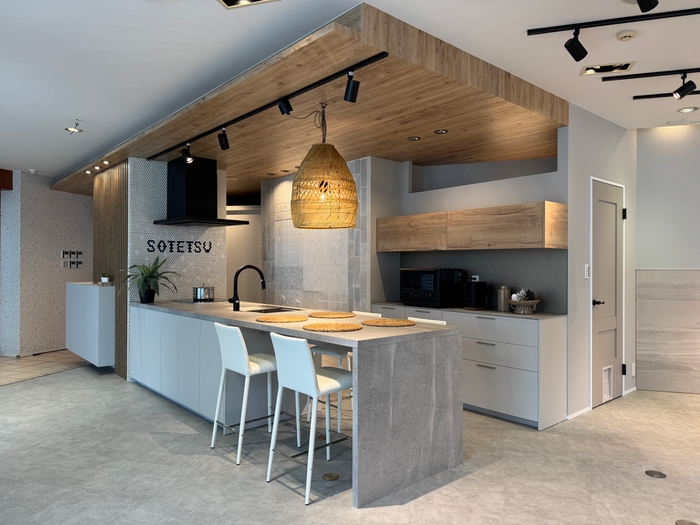 大型フルフラットキッチン(完成写真)