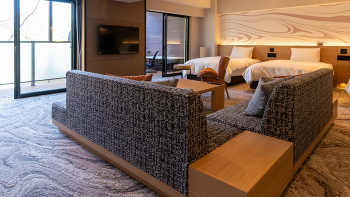 プライベートバレルサウナ×天然温泉露天風呂付客室