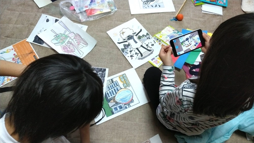 自宅待機の子がいるパパ・ママ向けに、 ナレッジワークスが3Dぬりえ台紙とアプリを無償で配布！