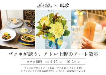 アトレ上野×「ゴッホ展　家族がつないだ画家の夢」との コラボ企画「ゴッホが誘う、アトレ上野のアート散歩」を 9月12日(金)～10月24日(金)の期間開催！