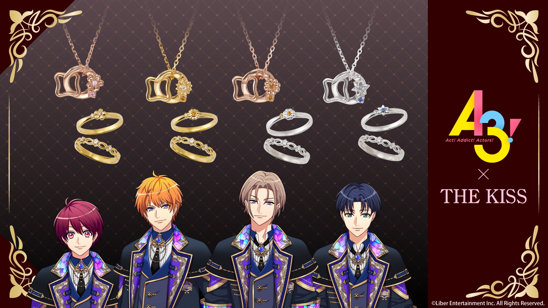 『A3!』×THE KISS 8周年記念コラボジュエリー 3/13(木)より受注開始!