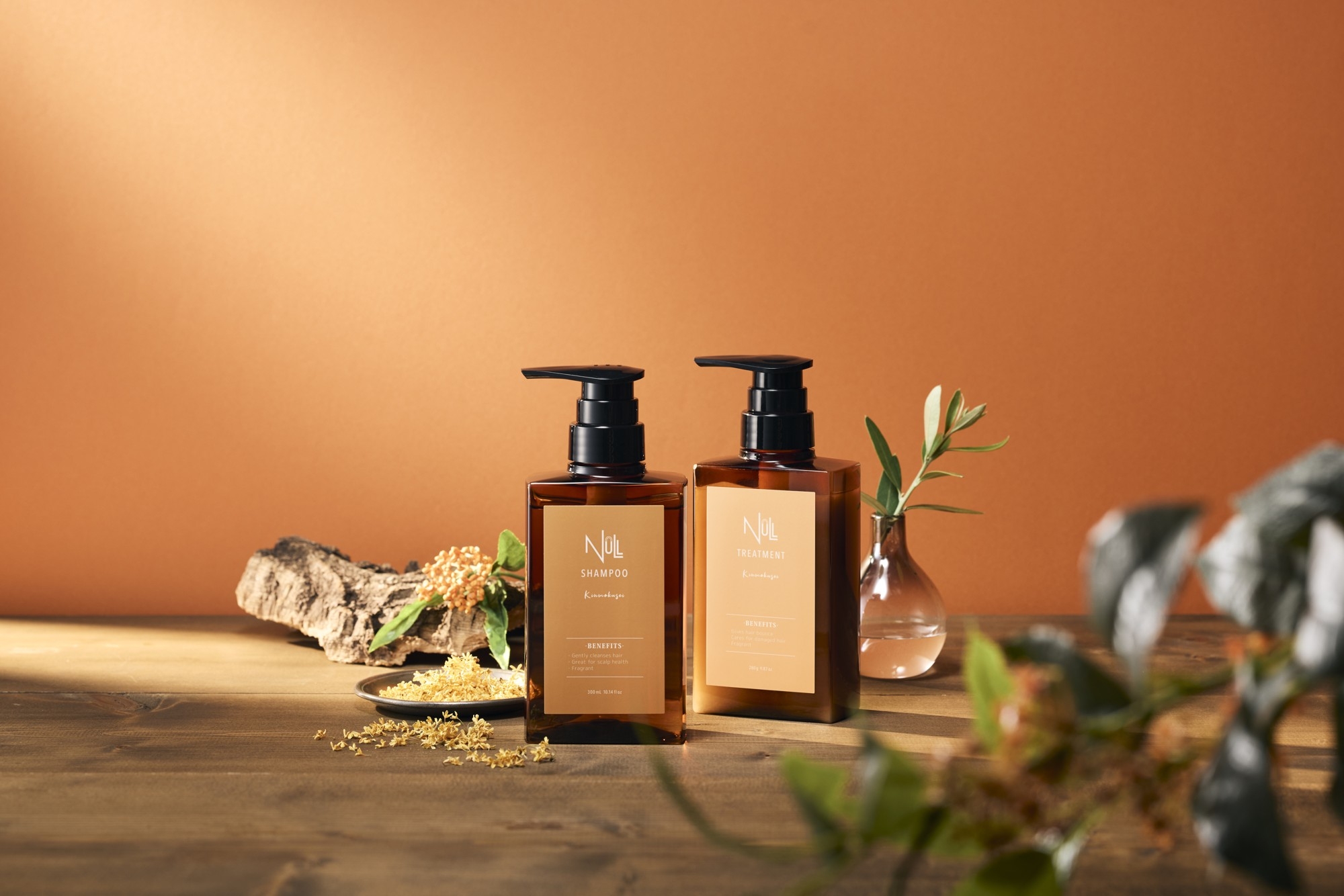 濃密泡でダメージケア、キンモクセイの香りでリラックス。『NULL フレグランスシャンプー&トリートメント キンモクセイの香り』10月27日より発売開始