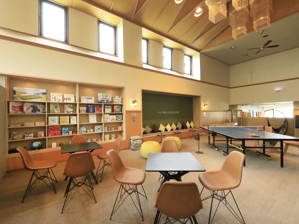 ボードゲームが充実 ゲームラウンジ