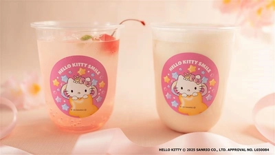 春爛漫！ふんわり桜が香るドリンクやハローキティの季節限定ラテアートが登場！ HELLO KITTY SMILEで楽しむ 『春限定ドリンク』 3月1日より提供開始