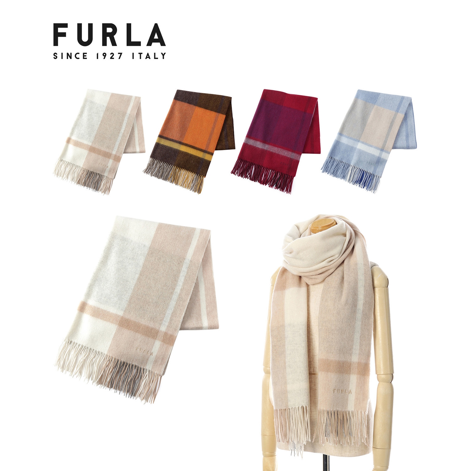 FURLA(フルラ)ストールタイプで首元ボリューミーに