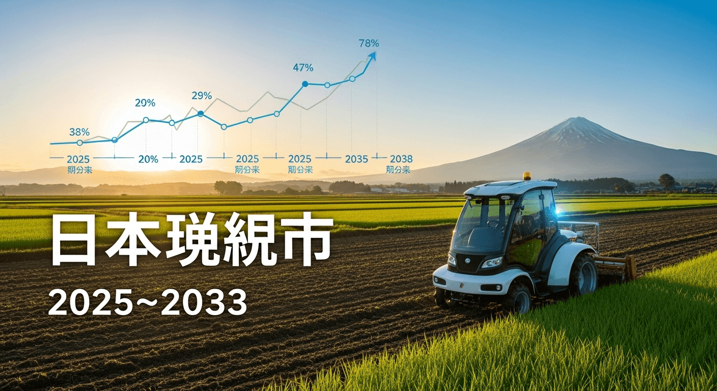 日本の農業機械市場規模は2033年までに178億米ドルに達すると予測｜年平均成長率（CAGR）5.20%で成長