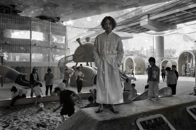 「子供と戯れる李白」／チー・ユーチェン