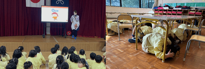 令和5年(2023年)11月実施の「地震・火災・避難訓練」の様子