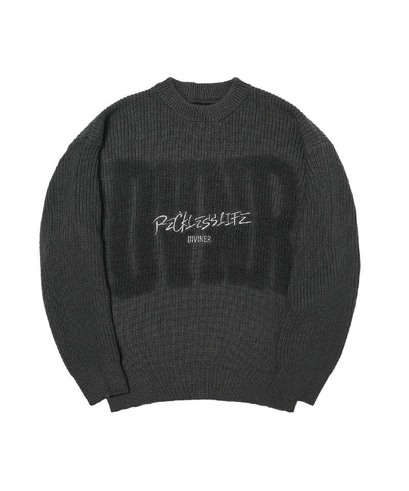 Ephemeral Logo Knit(チャコール)