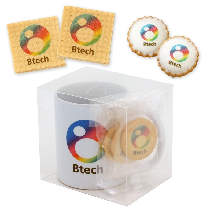 オリジナルお菓子とセット マグカップの例