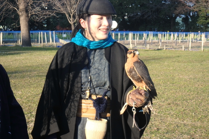 放鷹術の実演(過去の様子)