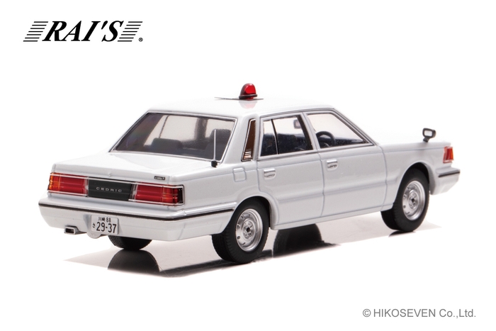 1/43 日産 セドリック (YPY30改) 1985 神奈川県警察高速道路交通警察隊車両 (覆面 白):右後