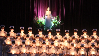 昨年度戴帽式の様子