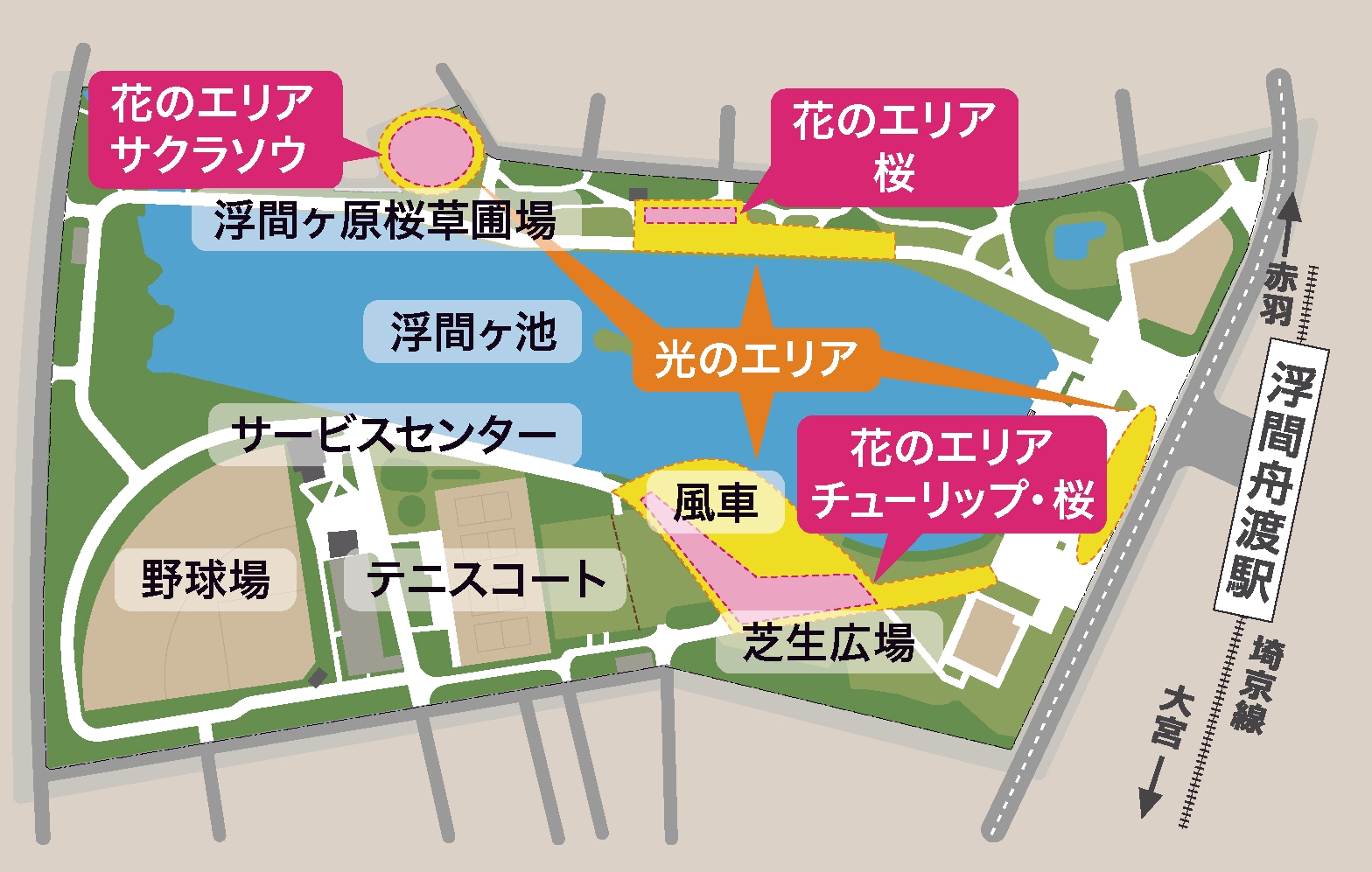 浮間公園マップ