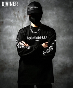 【BlackLetter】 Sleeveprint L/tee