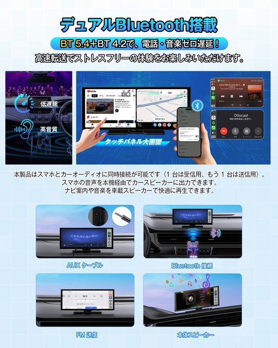 デュアルBluetoothで高音質再生