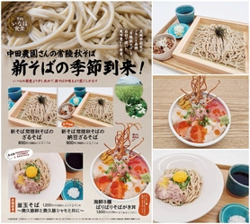 ＜道の駅常総＞常総市の味覚が香る秋！ 「中田農園さんの常陸秋そば」新そば提供スタート  ― 道の駅常総 いなほ食堂 ―