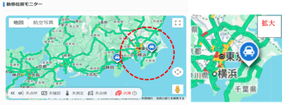 ＜渋滞情報表示画面＞ 