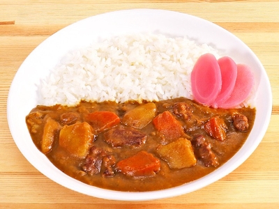 「カレーのための華麗なる岩下の新生姜」盛付例