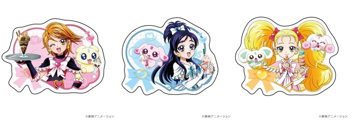 ダイカットスマホステッカー(全3種) 各495円(税込)