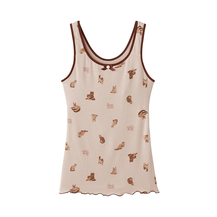 スモークピンク(ネコ柄)