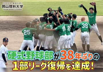 【岡山理科大学】硬式野球部が38年ぶりの1部リーグ復帰を達成！