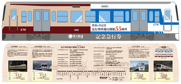 「鉄道の日記念 ~急行列車 運行開始55周年~ 記念急行券」イメージ1