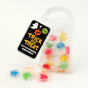 ハロウィンタグ付　手提げ型カラフルキャンディ