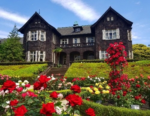 旧古河庭園 (洋館とバラ ※イメージ)