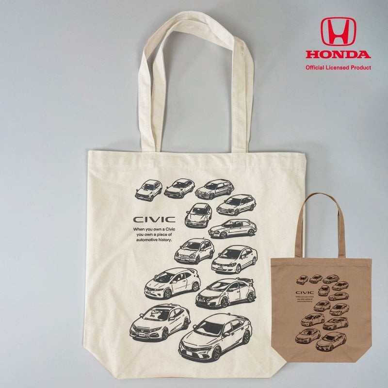 ⚫︎新発売⚫︎Honda『歴代シビック』デザイントートバッグ、新色が登場