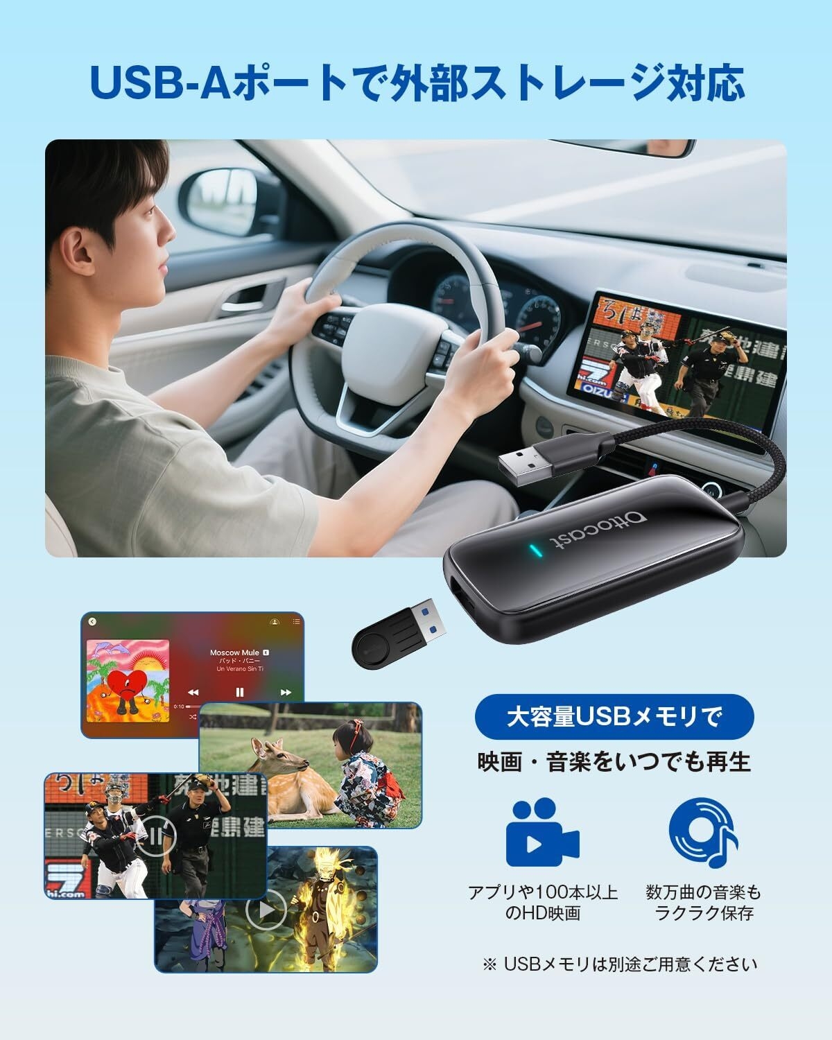 USB再生&取付かんたん