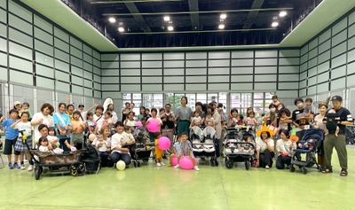 「ふたごじてんしゃアシスト」の試乗会も開催された 「ふたごつなげるカーニバル2023」イベント風景