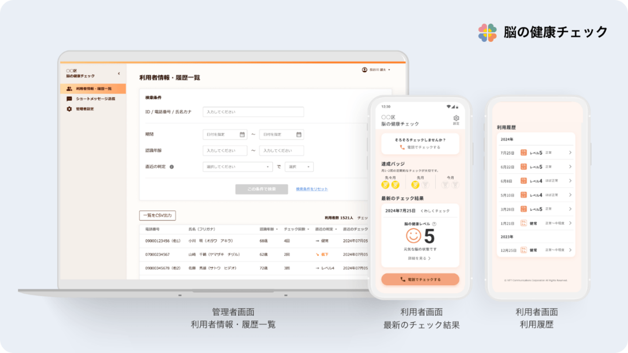<本サービスの画面イメージ>