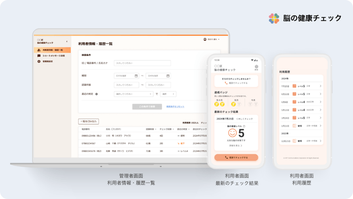 <本サービスの画面イメージ>