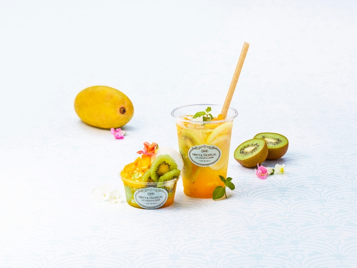 MINTY & TROPICAL ICE CREAM & DRINK_Mango Kiwi_FLOWERS_日比谷花壇