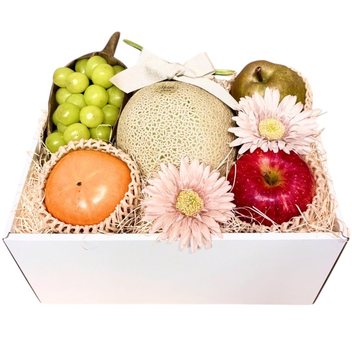 静岡県産マスクメロンと季節の果物が奏でる 旬果のアソート  - A - (1)