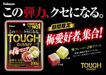 当社社員が選ぶ、歴代人気フレーバーランキング第1位『タフグミ 梅マニア』が再登場！