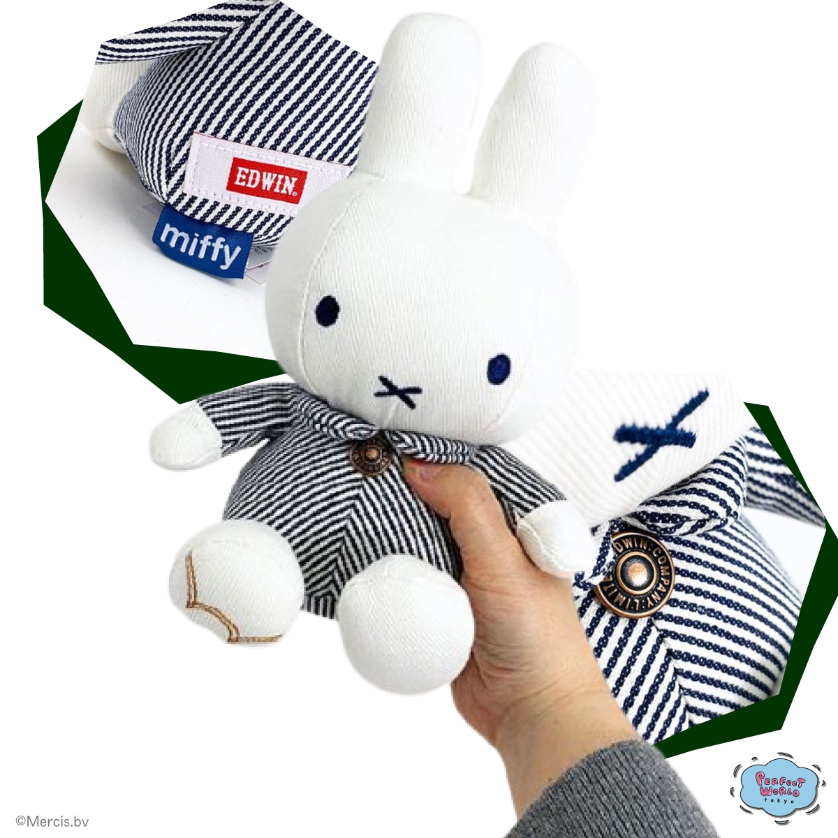 miffy×EDWIN ヒッコリーぬいぐるみ Miffy ミッフィー miffy ヒッコリーぬいぐるみ EDWIN ストライプ