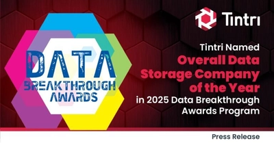 Tintri、2025年 Data Breakthrough Awardsにおいて 「最優秀データストレージ企業」に選出