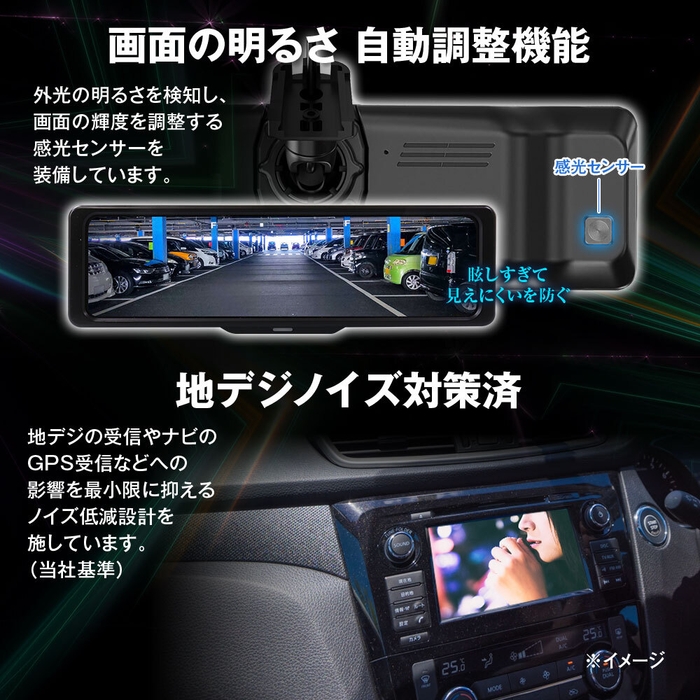 画面の明るさ自動調整機能