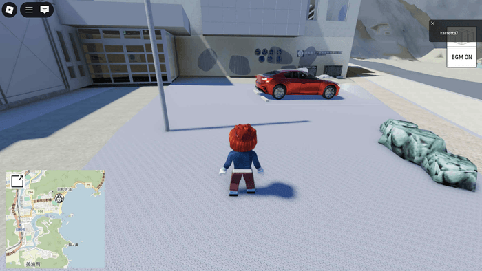 メタバース空間で日和佐うみがめ博物館カレッタを訪れる馬渕氏