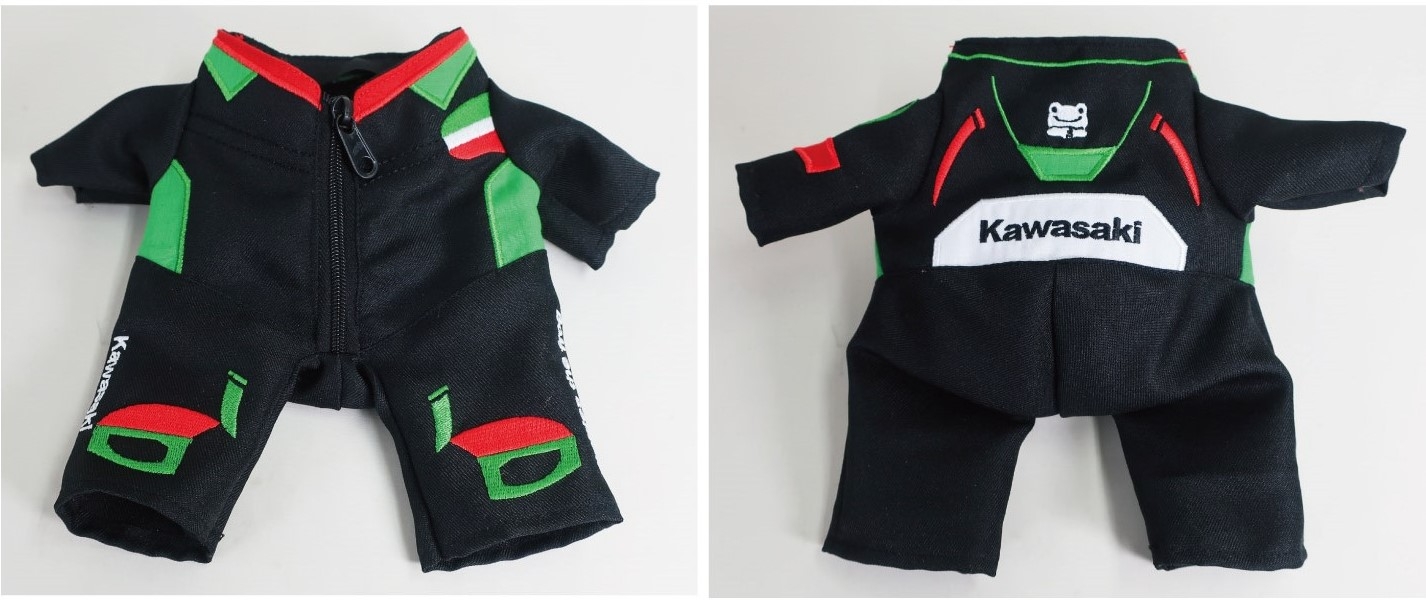 ●カワサキ×かえるのピクルス BD用限定コスチューム レーシングスーツ ¥1,430(税込)/全長約18㎝