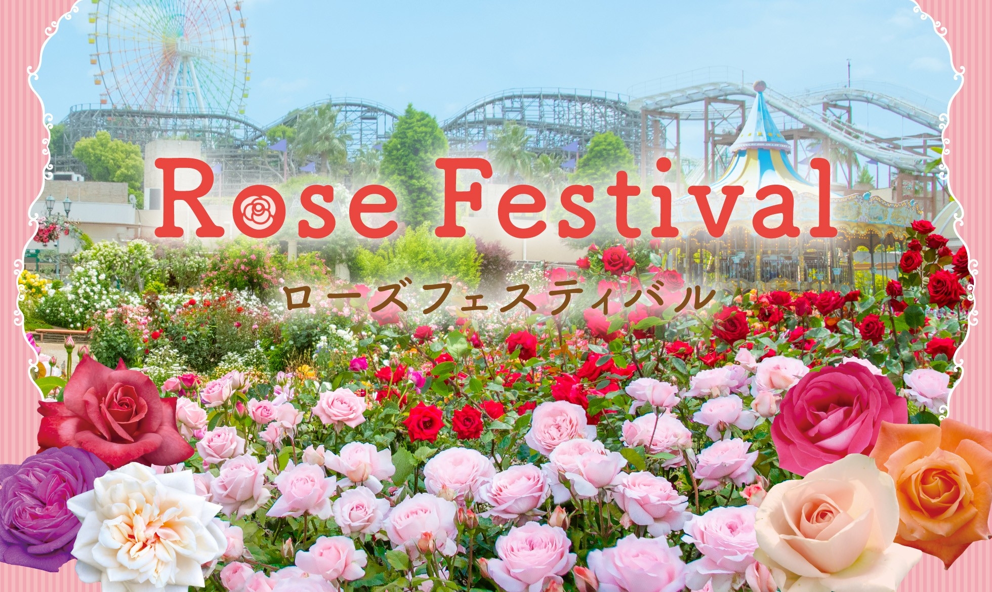 ひらかたパークの春といえば“伝統のバラ”
600種･4,000株が咲き誇る「ローズフェスティバル」開催！
