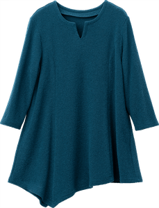 YOUKA（ヨウカ）ウールリングアシンメトリーデザインチュニック　ブルー　販売予定価格19800円（税込）